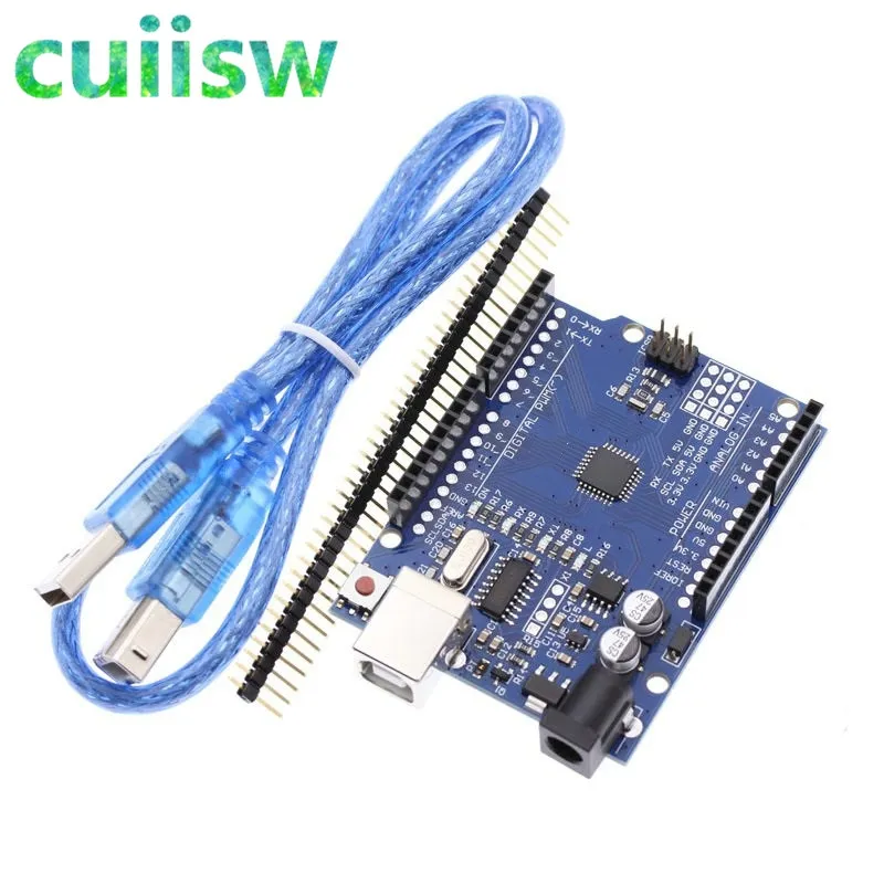 Cuiisw 1PCS UNO R3 UNO board UNO R3 CH340G MEGA328P Chip 16Mhz For Arduino UNO R3 Development board USB CABLE